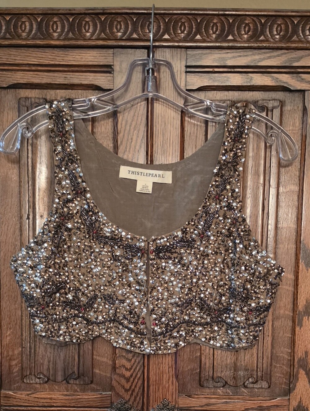 THISTLEPEARL Beaded Vest Sz Small